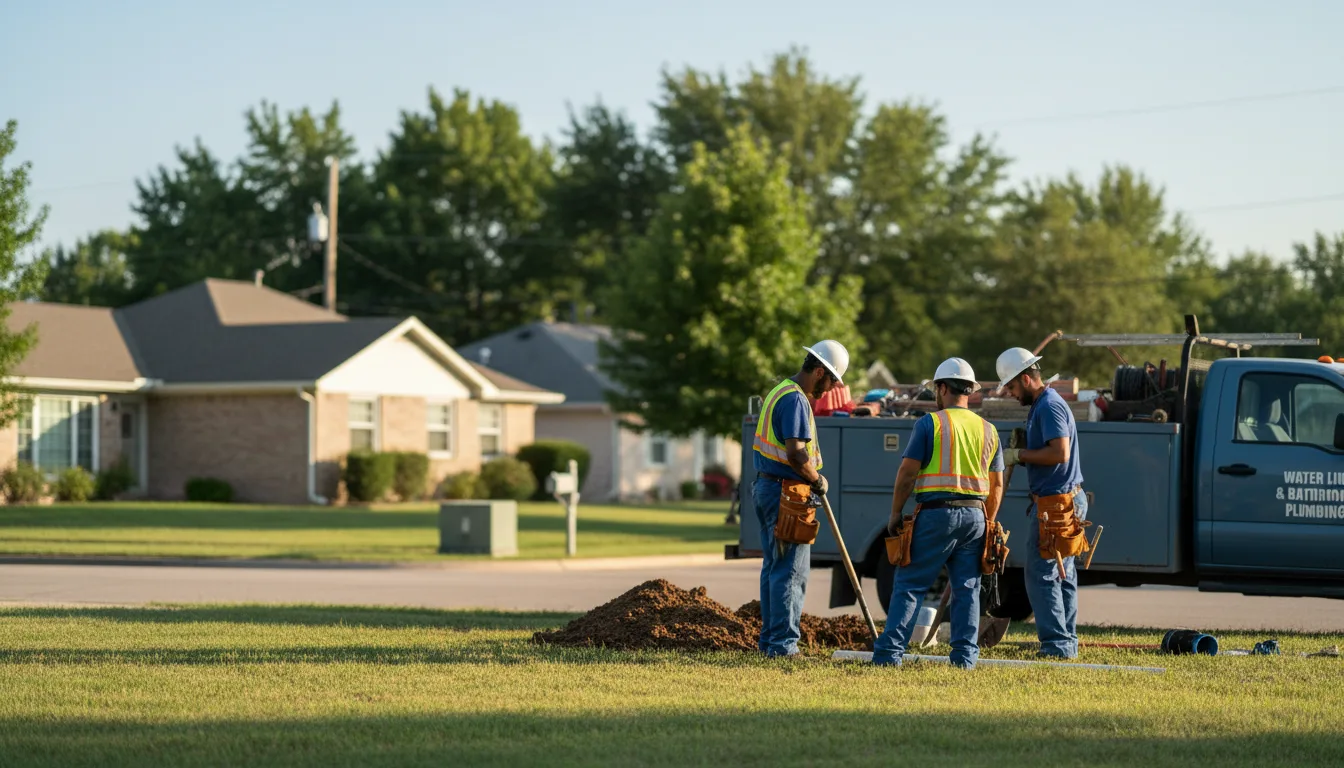 Residential water line and bathroom plumbing service in Golva, ND